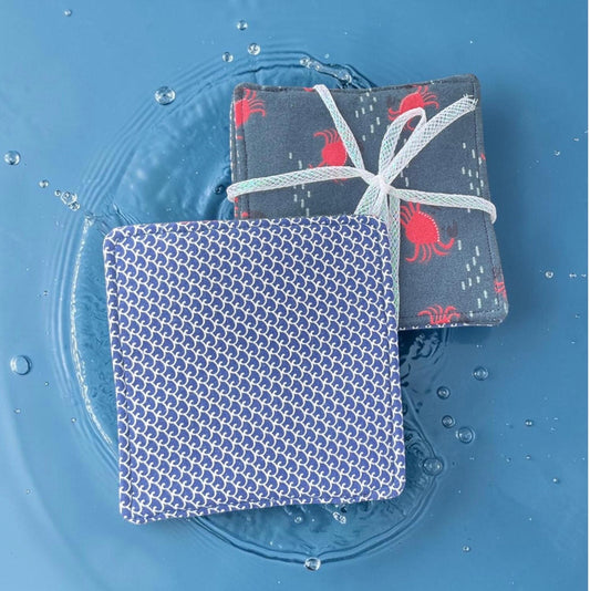 Coasters Set of 4, Little Red Crabs