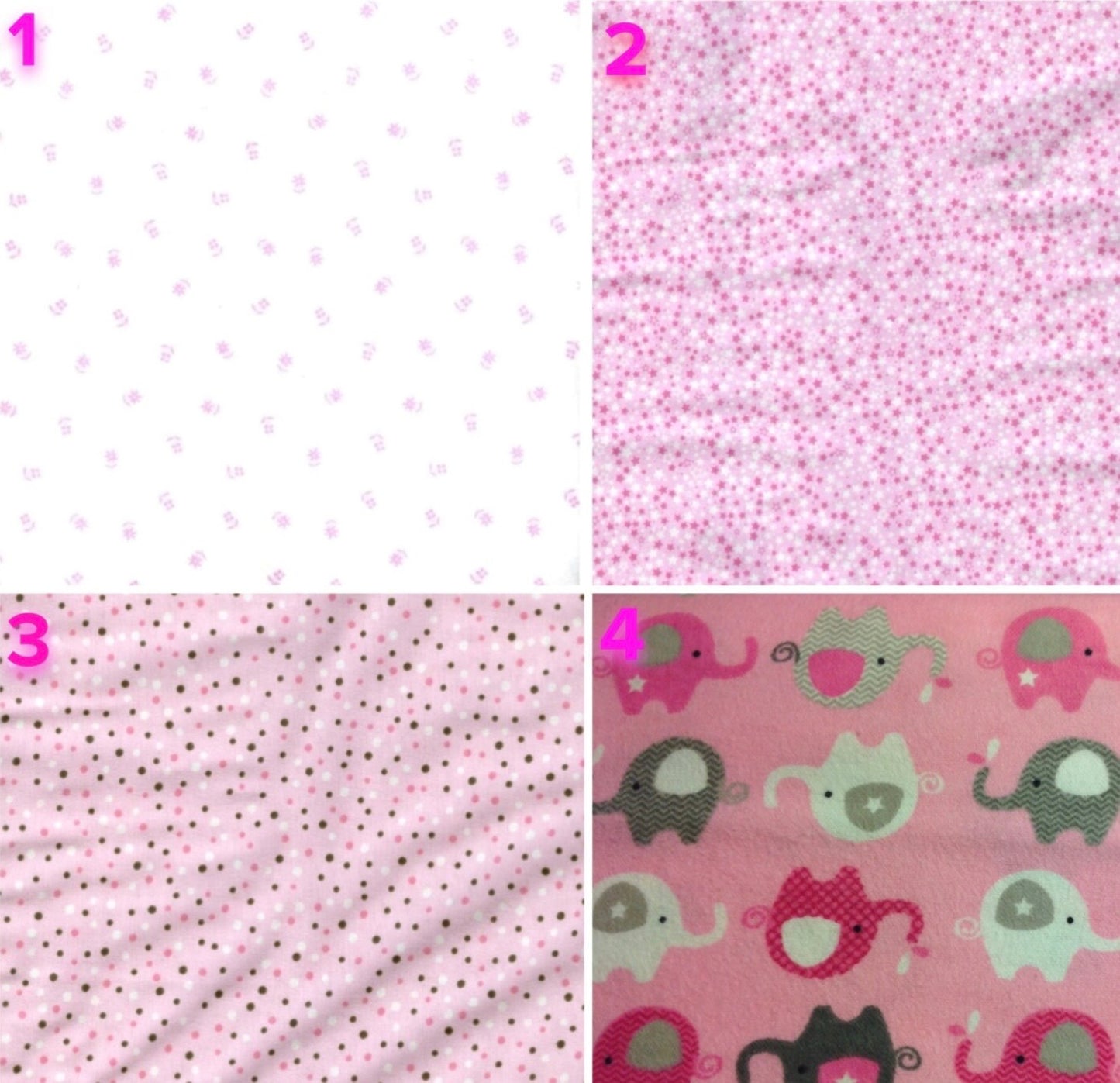 Elephant Lovey Blanket Toy: Minky Fabric, Crinkle Ear