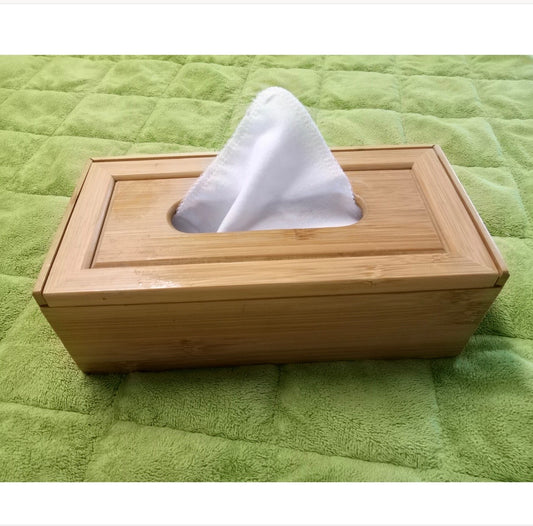 Reusable Tissues, White Flannel Handkerchief, Kids Nose Wipes, Set of 5