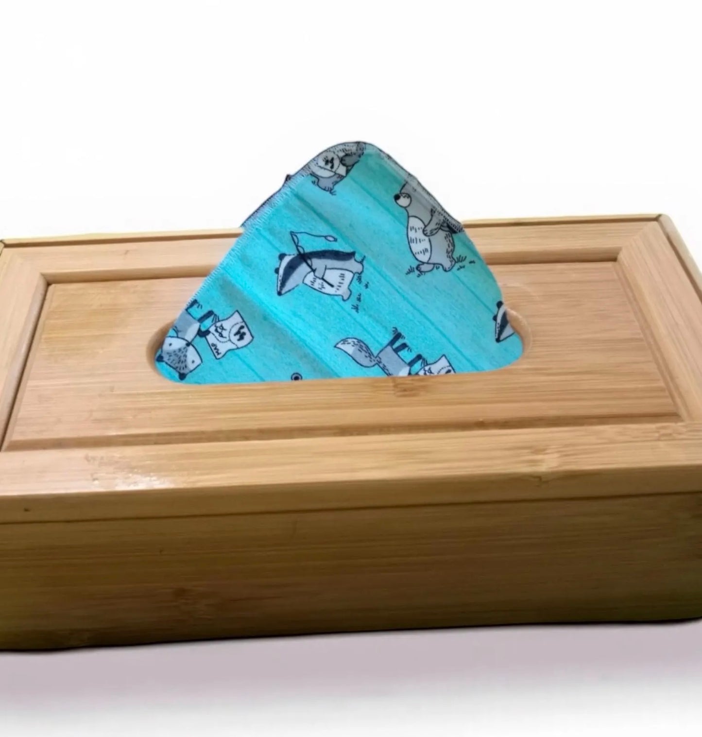 Reusable Tissues, Flannel Handkerchief, Kids Nose Wipes, Washable, Eco Friendly, Zero Waste Animal Theme