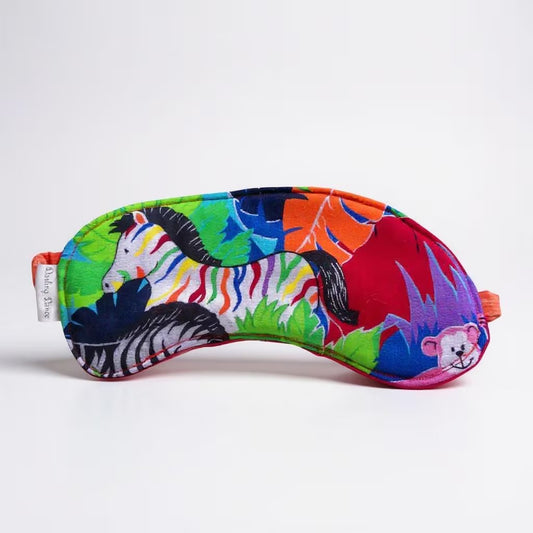 Sleep Mask for Kids, Rainbow Zebra