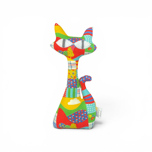 Retro Cat Plush MCM Decor Pillow