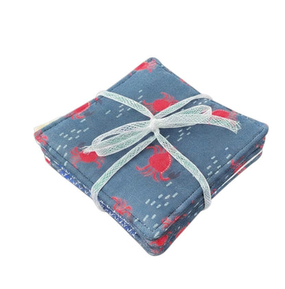 Coasters Set of 4, Little Red Crabs