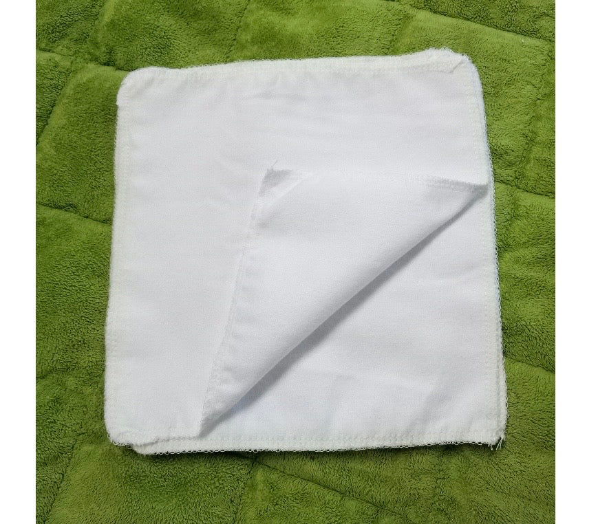 Reusable Tissues, White Flannel Handkerchief, Kids Nose Wipes, Set of 5