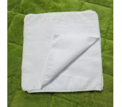 Reusable Tissues, White Flannel Handkerchief, Kids Nose Wipes, Set of 5