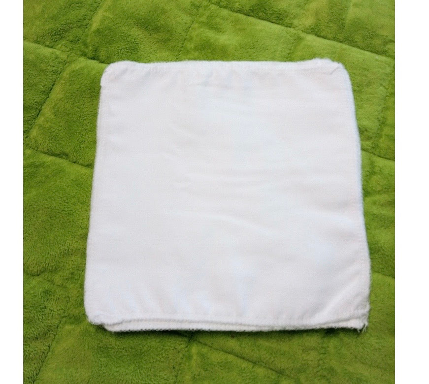 Reusable Tissues, White Flannel Handkerchief, Kids Nose Wipes, Set of 5