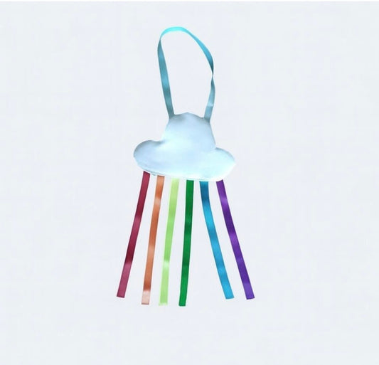 Rainbow Ribbon Barrette Holder, Hair Clip Organizer, Wall Decor