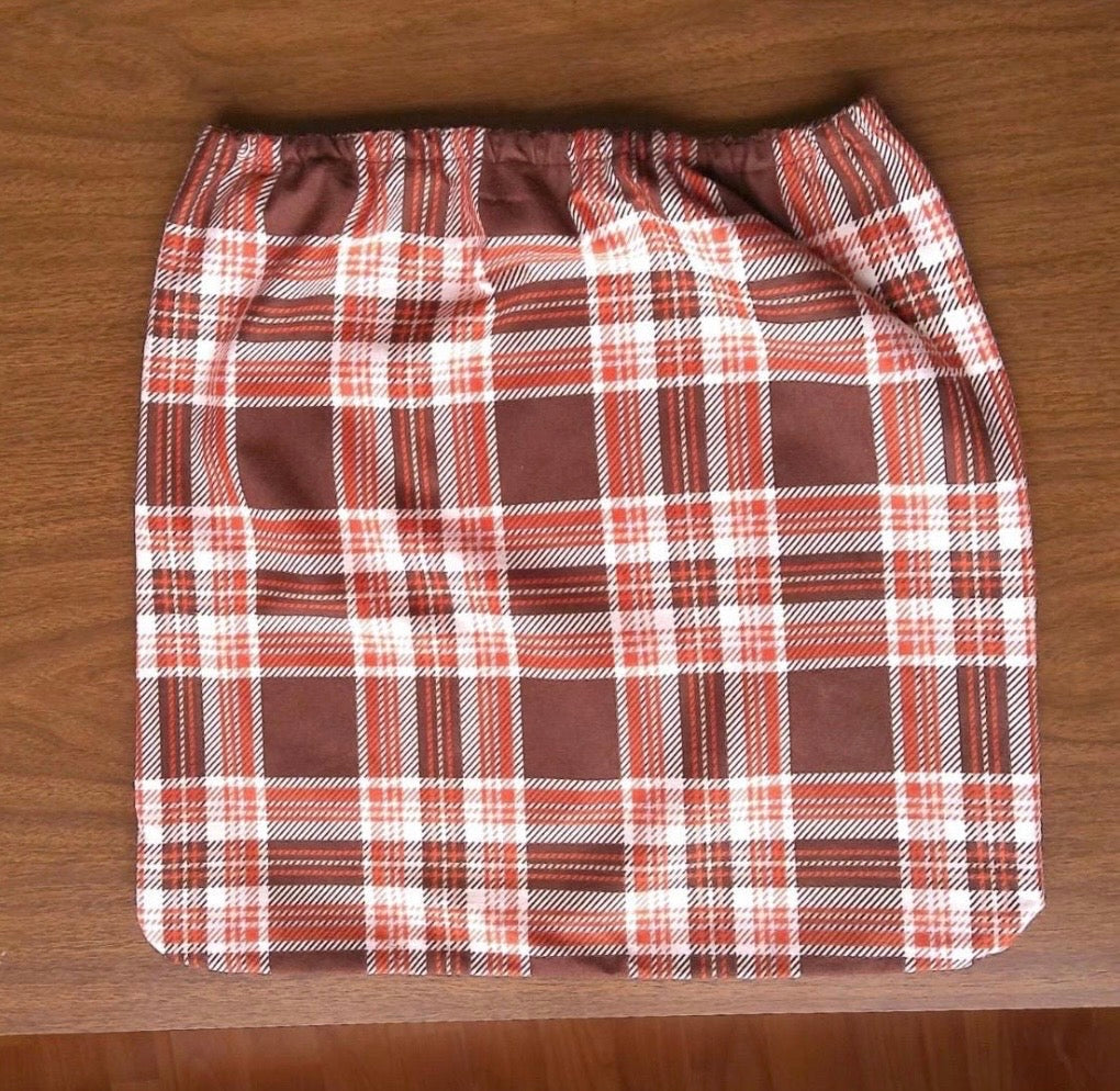 Reusable Trash Bags Washable Small Wastebasket Liner, Upcycled Flannel Bin Bag