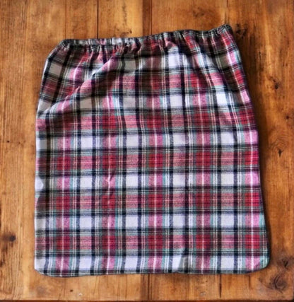 Reusable Trash Bags Washable Small Wastebasket Liner, Upcycled Flannel Bin Bag