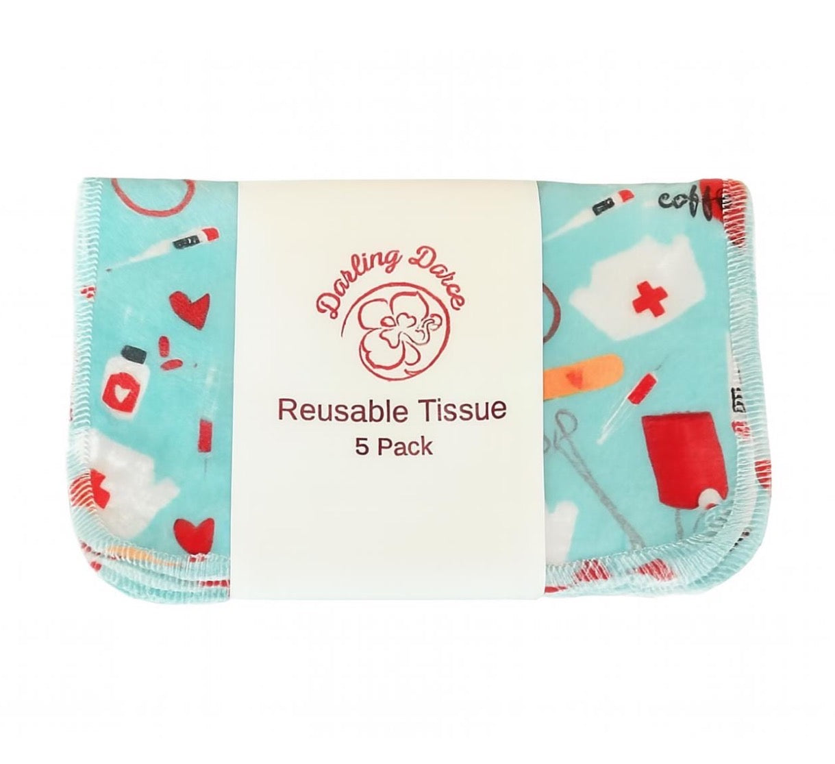 Reusable Tissues Flannel Handkerchief, Kids Nose Wipes, Set of 5