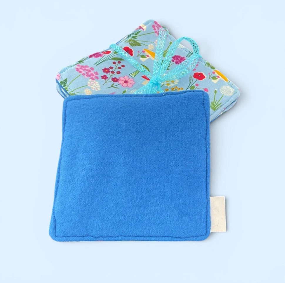 Coasters Set of 4, Floral Mushroom Theme
