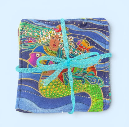 Coasters Set of 4, Mermaid Theme