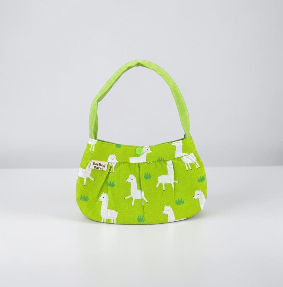 Purse for Little Kids, Llamas Lime Green, Toddler Gift
