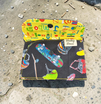 Wallet for Kids, Gift Card Holder, Skateboard Theme