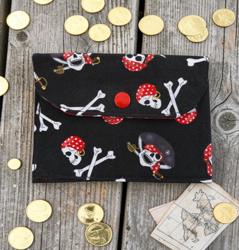 Wallet for Kids, Gift Card Holder, Pirate Theme