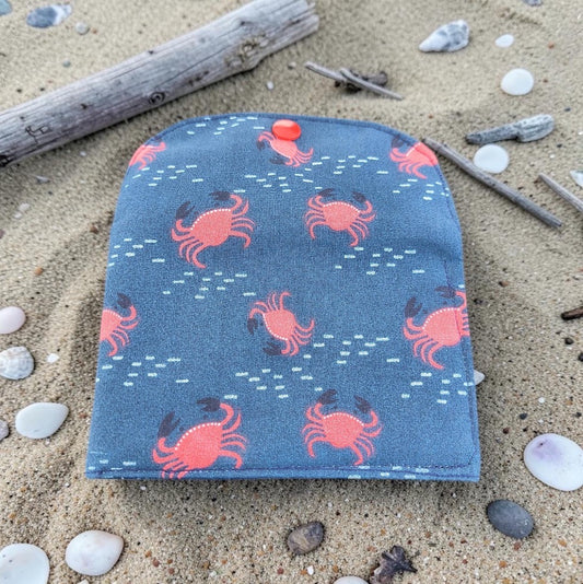 Wallet for Kids, Gift Card Holder, Red Crab Theme