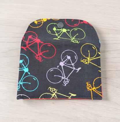 Wallet - Fabric Envelope Style Wallet for Kids, Gift Card Holder, Bicycle Theme