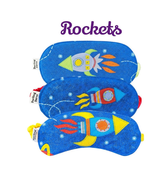 Sleep Mask for Kids, Rocket Theme