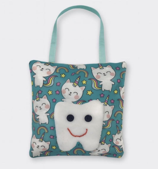 Tooth Fairy Pillow: Keepsake Door Hanger, Cat Unicorn