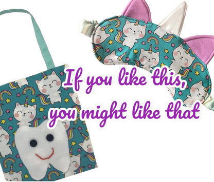 Tooth Fairy Pillow: Keepsake Door Hanger, Cat Unicorn