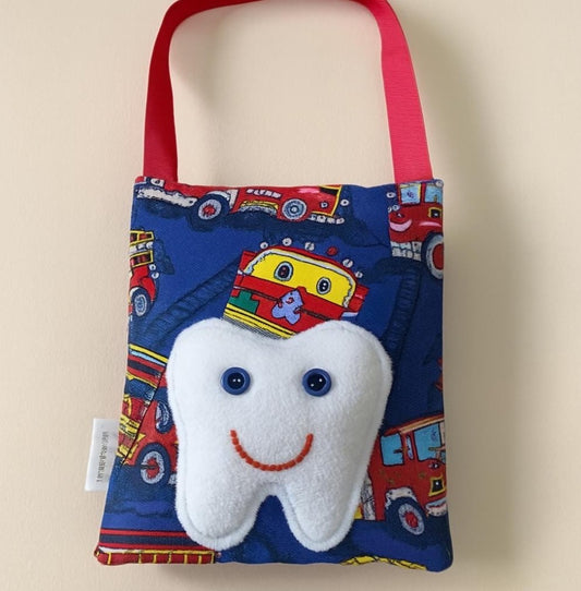 Tooth Fairy Pillow: Keepsake Door Hanger, Firetruck Theme