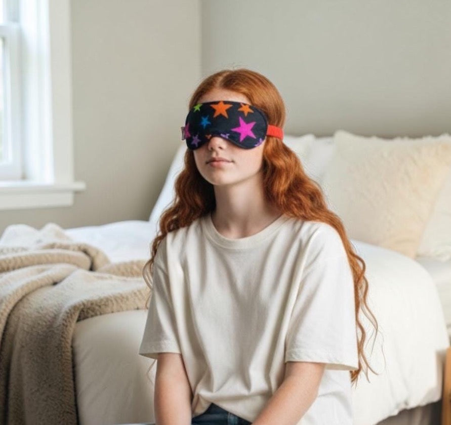 Sleep Mask for Kids, Rainbow Stars