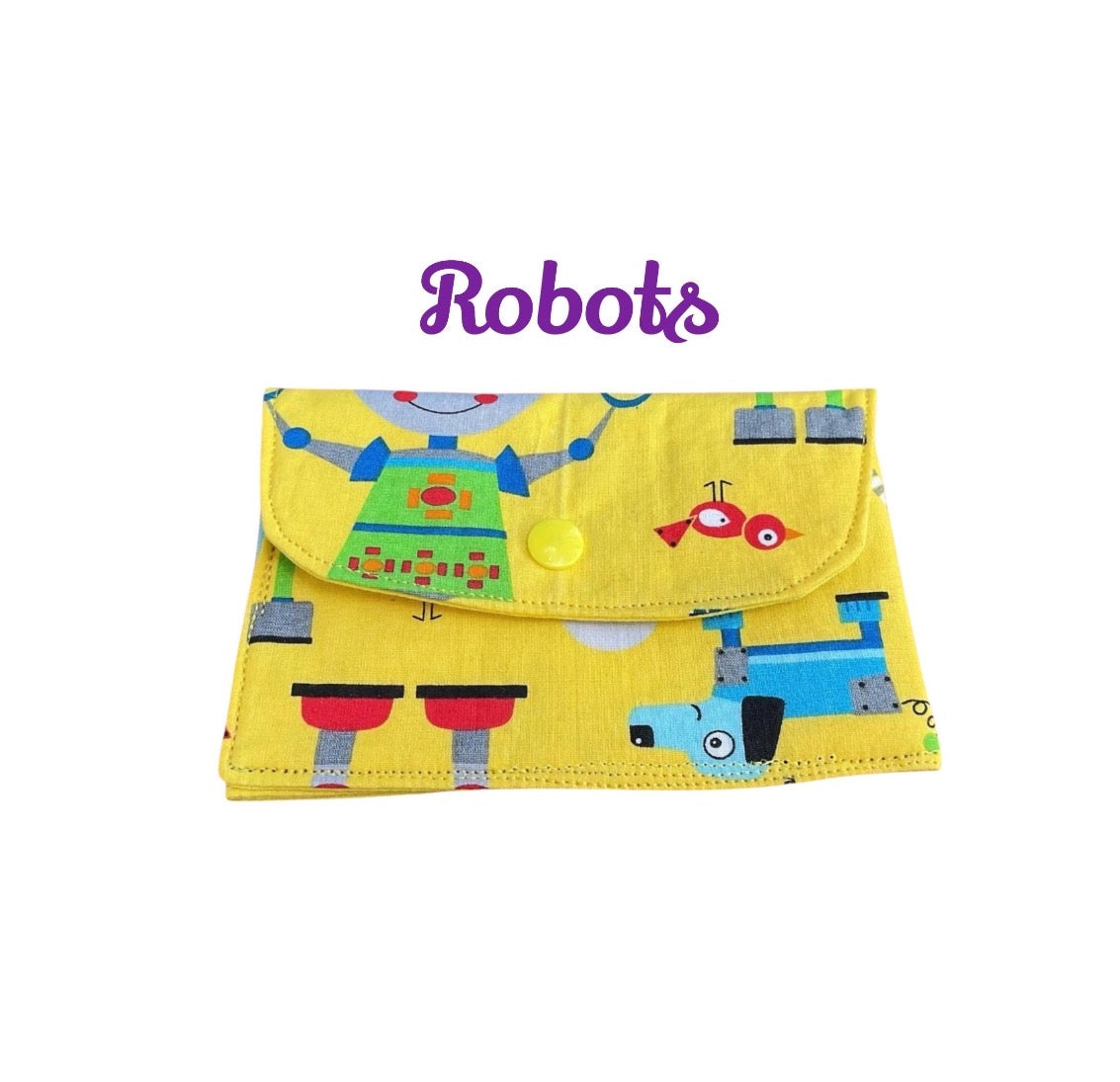 Wallet for Kids, Gift Card Holder, Robot Theme