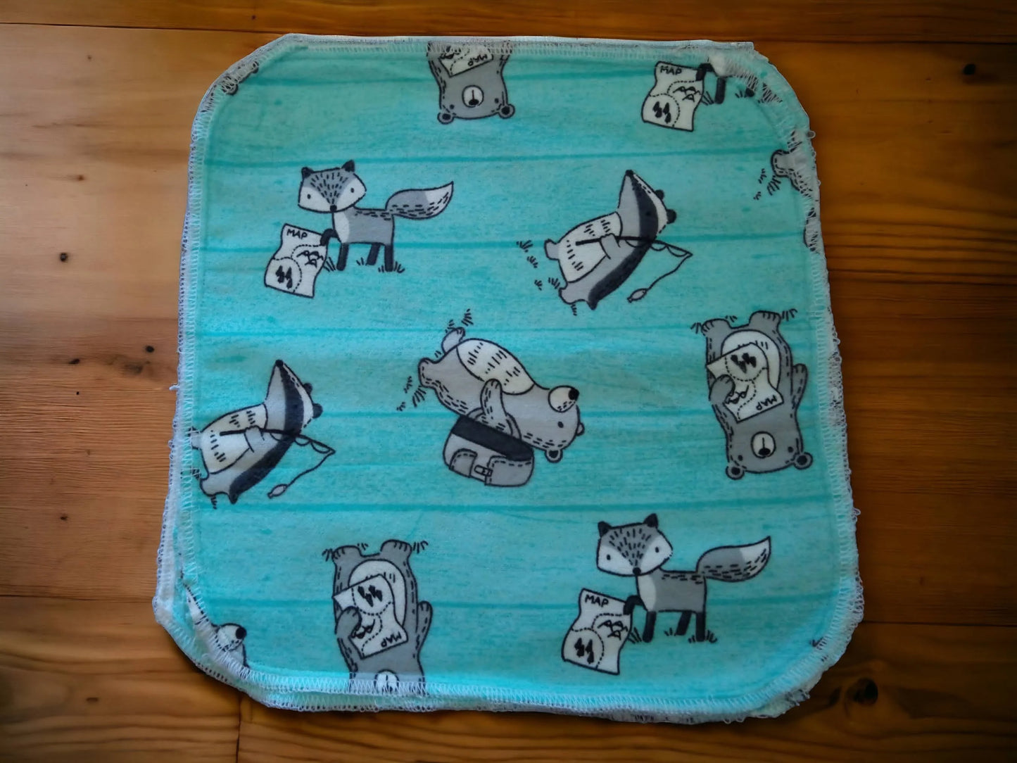 Reusable Tissues, Flannel Handkerchief, Kids Nose Wipes, Washable, Eco Friendly, Zero Waste Animal Theme