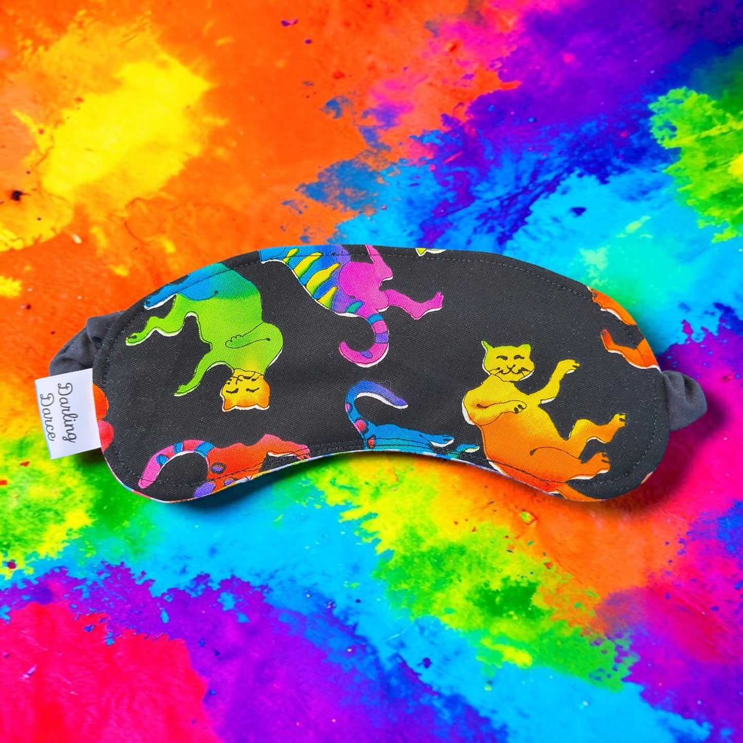 Sleep Mask Rainbow Cats