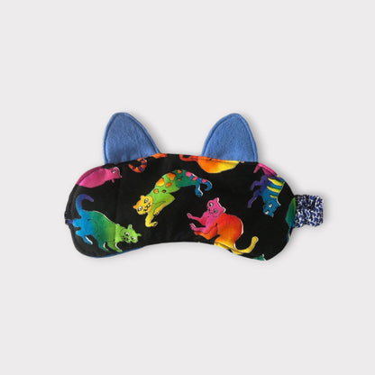 Sleep Mask Rainbow Cats