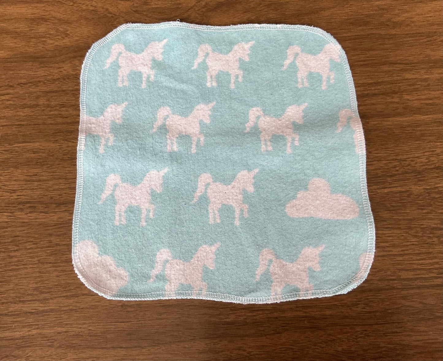 Reusable Tissues Flannel Handkerchiefs for Kids, Unicorn Rainbow Theme