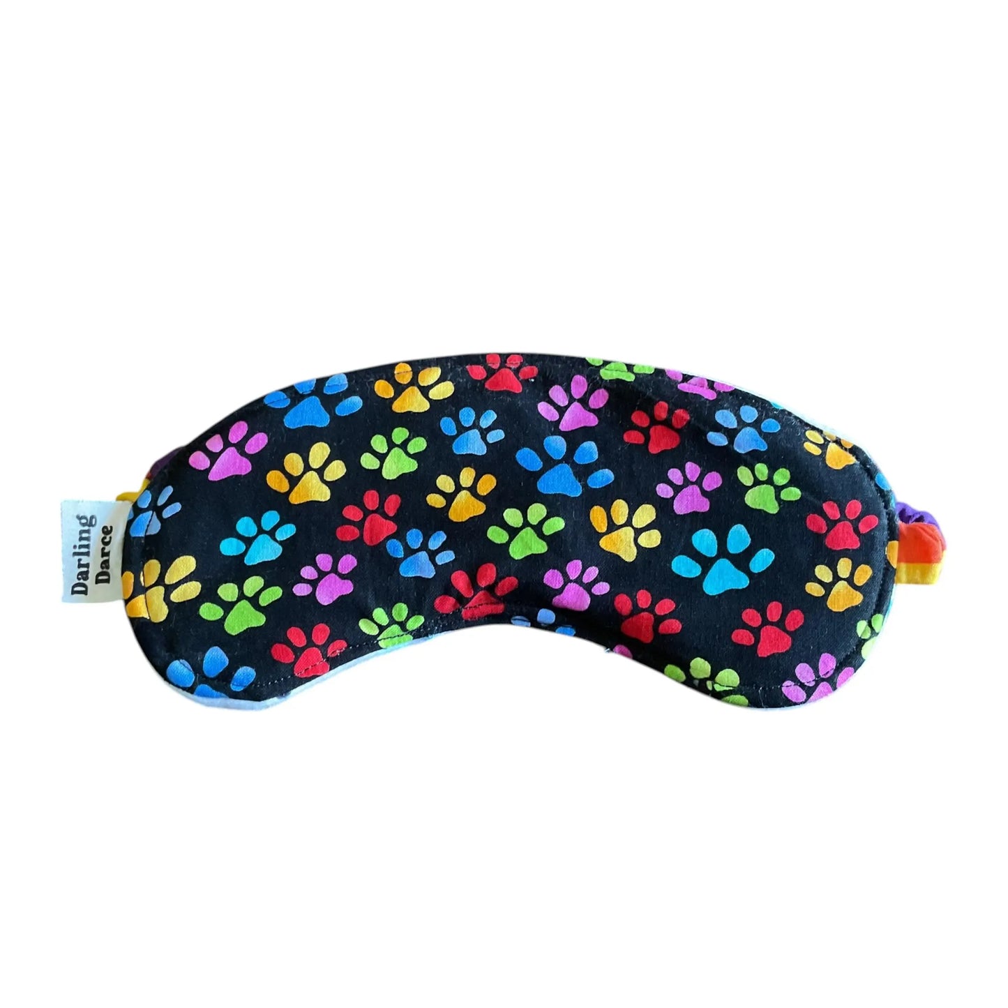 Sleep Mask for Kids, Rainbow Paw Prints Theme