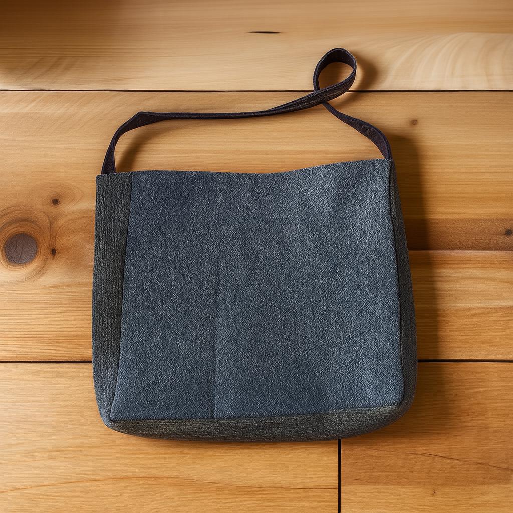 Rainbow Patch Flower Appliqué Denim Tote Bag