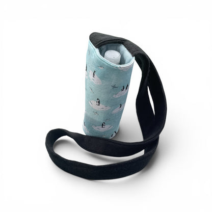 Water Bottle Crossbody Bag with Penguins