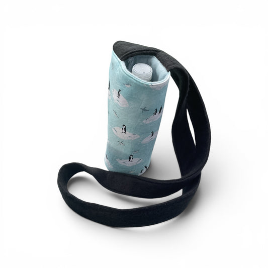 Water Bottle Crossbody Bag with Penguins