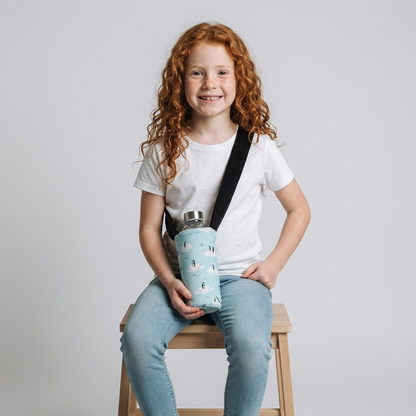 Water Bottle Crossbody Bag with Penguins