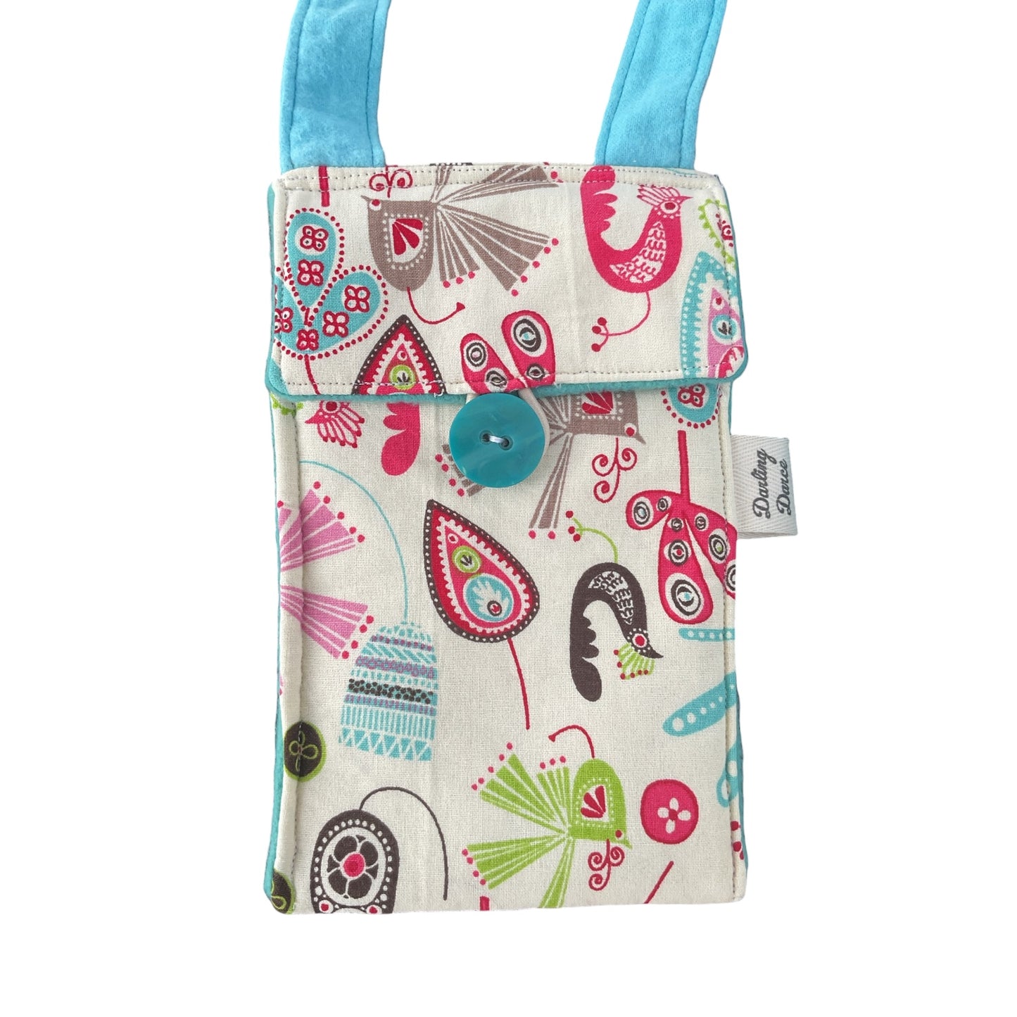 Phone Bag Purse Crossbody, Floral Bird Theme